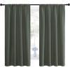 imageNICETOWN Bedroom Curtains Blackout Draperies  All Season Thermal Insulated Solid Rod Pocket Top Blackout CurtainsDrapes for Kids Room Dark Mallard 1 Pair 42 x 63 Inch