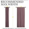 imageNICETOWN Bedroom Curtains for Kids Room Window Treatment Thermal Insulated Solid Room Darkening Drape Panels for Girls Room Dry Rose Set of 2 34 inches Width by 63 inches Length