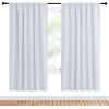 imageNICETOWN Bedroom Window Curtain Panels  Window Treatment Thermal Insulated Rod Pocket Room Darkening CurtainsDrapes for Patio Door Greyish White 2 Panels 62 in x 72 in W x L
