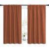 imageNICETOWN Blackout Curtains and Drapes  Thermal Insulated Solid Rod Pocket Blackout DraperiesPanels Burnt Orange 1 Pair 42 by 54 inches