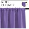 imageNICETOWN Blackout Curtains for Living Curtains Lilac Purple 2 Panels 42 by 84 Room Darkening Window Curtain Panels EasyCare Solid Thermal Insulated DraperiesDrapes for Daughter Room