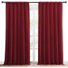 imageNICETOWN Christmas Living Room Curtains for Window  Energy Efficient ampamp Noise Reducing Thermal Insulated Rod Pocket Blackout DrapesDraperies for Living Room Burgundy Red 2 Panels W70 x L95