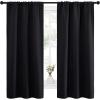 imageNICETOWN Halloween Black Out Curtain Panels for Kitchen  Energy Smart Decoration Thermal Insulating Blackout DrapesDraperies for Small Window 2 Panels 34 inches Wide by 63 inches Long