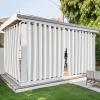 imageNICETOWN Outdoor Curtains for Patio Waterproof with Zipper Connects 2 Panels W54 x L108 in Gazebo Curtains Top Grommet ampamp Bottom Back Tab with Rope Windproof ampamp Privacy Sun Shades for Porch TaupeWhite