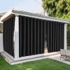 imageNICETOWN Outdoor Curtains for Patio Waterproof with Zipper Connects 2 Panels W54 x L108 in Gazebo Curtains Top Grommet ampamp Bottom Back Tab with Rope Windproof ampamp Privacy Sun Shades for Porch TaupeBlack