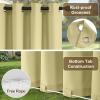 imageNICETOWN Outdoor Curtains for Patio Waterproof with Zipper Connects 2 Panels W54 x L108 in Gazebo Curtains Top Grommet ampamp Bottom Back Tab with Rope Windproof ampamp Privacy Sun Shades for Porch TaupeBuff
