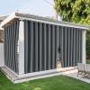 imageNICETOWN Outdoor Curtains for Patio Waterproof with Zipper Connects 2 Panels W54 x L108 in Gazebo Curtains Top Grommet ampamp Bottom Back Tab with Rope Windproof ampamp Privacy Sun Shades for Porch TaupeGrey