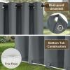 imageNICETOWN Outdoor Curtains for Patio Waterproof with Zipper Connects 2 Panels W54 x L108 in Gazebo Curtains Top Grommet ampamp Bottom Back Tab with Rope Windproof ampamp Privacy Sun Shades for Porch TaupeGray