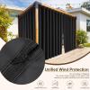 imageNICETOWN Outdoor Curtains for Patio Waterproof with Zipper Connects 2 Panels W54 x L108 in Gazebo Curtains Top Grommet ampamp Bottom Back Tab with Rope Windproof ampamp Privacy Sun Shades for Porch TaupeBlack