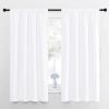imageNICETOWN Bedroom Curtains  Window Treatment Rod Pocket CurtainsDrapes for Bedroom 2 Panels 42 by 63 White