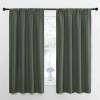 imageNICETOWN Bedroom Curtains Blackout Draperies  All Season Thermal Insulated Solid Rod Pocket Top Blackout CurtainsDrapes for Kids Room Dark Mallard 1 Pair 42 x 63 Inch
