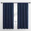 imageNICETOWN Bedroom Curtains Blackout Draperies  All Season Thermal Insulated Solid Rod Pocket Top Blackout CurtainsDrapes for Kids Room Navy 1 Pair 42 x 63 Inch