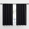 imageNICETOWN Black Blackout Curtains and Drapes 48 inches Long Privacy RV Draperies for Small Windows Thermal Insulated Curtain Panels 42quot Wide 2 Panels