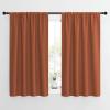 imageNICETOWN Blackout Curtains and Drapes  Thermal Insulated Solid Rod Pocket Blackout DraperiesPanels Burnt Orange 1 Pair 42 by 54 inches