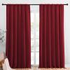 imageNICETOWN Christmas Living Room Curtains for Window  Energy Efficient ampamp Noise Reducing Thermal Insulated Rod Pocket Blackout DrapesDraperies for Living Room Burgundy Red 2 Panels W70 x L95