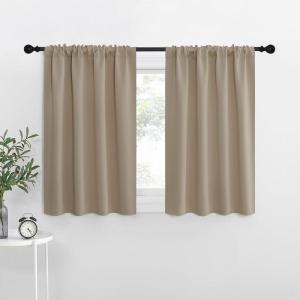 imageNICETOWN RV Blackout Curtains for Camper Windows Taupe 29quot Wide by 40quot Long 2 PCs Short Blackout Curtains ampamp Drapes Thermal Insulated Blackout Curtain Panels for Kids Room Play Room