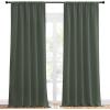 imageNICETOWN Bedroom Curtains Blackout Draperies  All Season Thermal Insulated Solid Rod Pocket Top Blackout CurtainsDrapes for Kids Room Dark Mallard 1 Pair 52 x 95 Inch