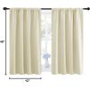 imageNICETOWN Blackout Curtains for Bedroom Home Decorations Thermal Insulated Solid Rod Pocket Blackout Drapes for Cafe Beige One Pair 42 x 48inch