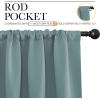 imageNICETOWN RV Blackout Curtains for Camper Windows Greyish Blue 34quot x 36quot Set of 2 Kitchen Curtains Short Blackout Drapes Thermal Insulated Rod Pocket Window Treatment Draperies for Nursery