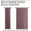 imageNICETOWN Room Darkening Curtains for Bedroom  Home Decoration Privacy Protection Thermal Insulated Solid DrapesDraperies for Sliding Glass Door Dry Rose Set of 2 52 x 95 inches