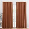 imageNICETOWN 2 Panels Blackout Curtains Rod Pocket Thermal Insulated Drapess for Bedroom Privacy Protection EasyCare Heavy Duty Curtains for Living RoomDining Room W70 x L95 inches Burnt Orange