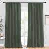 imageNICETOWN Bedroom Curtains Blackout Draperies  All Season Thermal Insulated Solid Rod Pocket Top Blackout CurtainsDrapes for Kids Room Dark Mallard 1 Pair 52 x 95 Inch