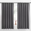 imageNICETOWN Blackout Curtain Panels for Window  Thermal Insulated Rod Pocket Blackout DrapesDraperies for Dining Room 2 Panels W70 x L63 inches Grey