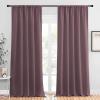 imageNICETOWN Room Darkening Curtains for Bedroom  Home Decoration Privacy Protection Thermal Insulated Solid DrapesDraperies for Sliding Glass Door Dry Rose Set of 2 52 x 95 inches