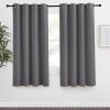 imageNICETOWN Grey Blackout Curtain 68 inch Long 55 inches Width 1 Panel Thermal Insulated Window Treatment with Grommet Room Darkening Thermal Insulated Panel for BedroomLiving Room
