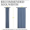imageNICETOWN Blackout Curtains Window Draperies  Window Treatment Thermal Insulated Solid Room Darkening Drapes for Bedroom Stone Blue Set of 2 Panels 34 by 84 inches Long