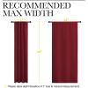 imageNICETOWN Christmas Burgundy Curtains Blackout Drape Panels  Lights Block Out Window Treatment Short Curtain Sets for Loft and Basement Decoration Set of 2 42 by 54Inch