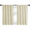 imageNICETOWN Kitchen Curtains Short Blackout Curtains ampamp Drapes Small Window Draperies for Dining Room Cupboard Beige 42 in x 36 in W x L Set of 2