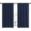 imageNICETOWN Kitchen Curtains Short Blackout Curtains ampamp Drapes Thermal Insulated Blackout Curtain Panels for Kids Room Play Room Navy 42quot Wide by 54quot Long 2 PCs