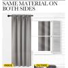 imageNICETOWN Room Darkening Cafe Satin Curtains for Small Windows 42quot Wide by 36quot Long 2 Panels Chrome Gray Rod Pocket Privacy Blackout Drapes for Laundry Room