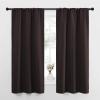 imageNICETOWN Bedroom Curtains Thermal Insulated Noise Reducing Curtains ampamp Drapes for Small Kitchen Window Privacy Draperies Toffee Brown 34quot Wide x 63quot Long 2 PCs