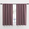 imageNICETOWN Blackout Curtains for Bedroom Home Decorations Thermal Insulated Solid Rod Pocket Blackout Drapes for Cafe Dry Rose One Pair 42 x 45inch