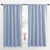 imageNICETOWN Blackout Curtains for Living Curtains Vintage Blue Set of 2 52 by 63 Inch Window Treatment Blackout Curtain Panels Home Decor Thermal Insulated Solid Drapes for Bedroom