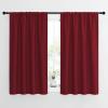 imageNICETOWN Christmas Burgundy Curtains Blackout Drape Panels  Lights Block Out Window Treatment Short Curtain Sets for Loft and Basement Decoration Set of 2 42 by 54Inch