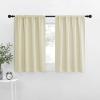 imageNICETOWN Kitchen Curtains Short Blackout Curtains ampamp Drapes Small Window Draperies for Dining Room Cupboard Beige 42 in x 36 in W x L Set of 2