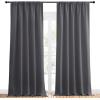 imageNICETOWN Blackout Curtain Panels for Window  Energy Efficient ampamp Noise Reducing Thermal Insulated Rod Pocket Blackout DrapesDraperies for Living Room Grey 2 Panels W52 inches x L95 inches