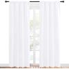 imageNICETOWN Kitchen Window Curtain Panels  Not Blackout Window Treatment Rod Pocket CurtainsDrapes for Bedroom 2 Panels 42 by 84 White