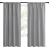 imageNICETOWN Silver Grey Blackout Curtains for Living Room  Triple Weave Home Decoration Thermal Insulated Solid Rod Pocket Blackout Drapes for BedroomSet of 2 42 x 72 Inch
