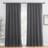 imageNICETOWN Blackout Curtain Panels for Window  Energy Efficient ampamp Noise Reducing Thermal Insulated Rod Pocket Blackout DrapesDraperies for Living Room Grey 2 Panels W52 inches x L95 inches