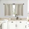 imageNICETOWN Blackout Curtains for Living Curtains Room Darkening Window Curtain Panels EasyCare Solid Thermal Insulated DraperiesDrapes for Daughter Room Natural 2 Panels 29 by 20
