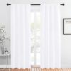 imageNICETOWN Kitchen Window Curtain Panels  Not Blackout Window Treatment Rod Pocket CurtainsDrapes for Bedroom 2 Panels 42 by 84 White