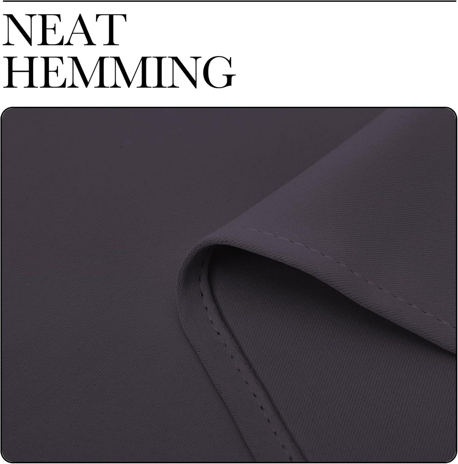 imageNICETOWN Blackout Curtains for Living Curtains Greyish Purple Set of 2 52 by 63 Inch Window Treatment Blackout Curtain Panels Home Decor Thermal Insulated Solid Drapes for Bedroom