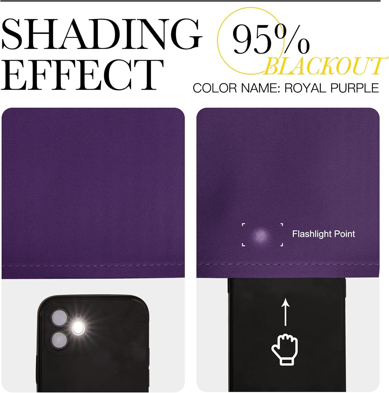 imageNICETOWN RV Blackout Curtains for Camper Windows Royal Purple 29quot Wide by 40quot Long 2 PCs Short Blackout Curtains ampamp Drapes Thermal Insulated Blackout Curtain Panels for Kids Room Play Room