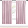 imageNICETOWN Blackout Curtains for Girls Room  Nursery Essential Thermal Insulated Solid Rod Pocket Top Blackout Drapes Lavender Pink 1 Pair 52 x 72 Inch