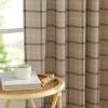 imageNICETOWN Linen Plaid Curtains 96 inches Long Grid Pattern Light Filtering Privacy Shade for Living Room Bedroom Farmhouse Rod Pocket Back Tab Semi Sheer Curtains 1 Pair Linen 52W x 96LDiagonal Check  Light Greige