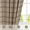 imageNICETOWN Linen Plaid Curtains 96 inches Long Grid Pattern Light Filtering Privacy Shade for Living Room Bedroom Farmhouse Rod Pocket Back Tab Semi Sheer Curtains 1 Pair Linen 52W x 96LDiagonal Check  Light Greige